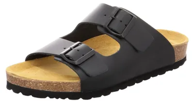 Produktbild von Natural Sense Herren Hausschuhe Pantolette Sandale Leder Schwarz 1152530 , Schuhgröße:45 EU