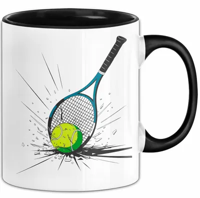 Produktbild von Tennis Spieler Tasse Geschenkidee für Tennisliebhaber (Schwarz)