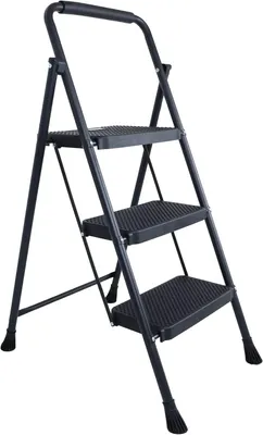 Immagine prodotto di Panca pieghevole a 3 gradini, con gradini antiscivolo, portata 330 kg, ideale per la cucina