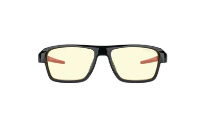 Immagine prodotto di Occhiali da gioco e da computer GUNNAR - Lightning Bolt, Onyx, lenti ambrate - occhiali con filtro luce blu, filtro blu premium, protezione UV,