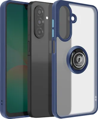 Zdjęcie produktu dla Avizar, etui na telefon Galaxy A26 z pierścieniem magnetycznym, półprzezroczyste, granatowe