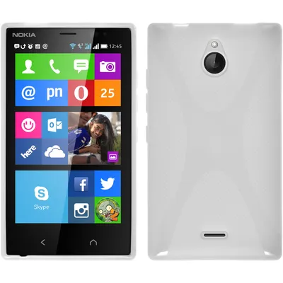 Produktbild von PhoneNatic Case kompatibel mit  Nokia X2 - weiß Silikon Hülle X-Style + 2 Schutzfolien