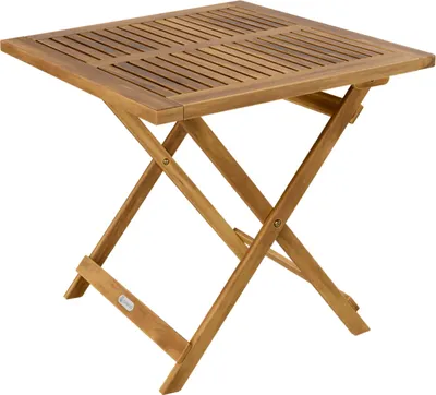 Produktbild von CASARIA quadratischer Klapptisch für Garten & Balkon, Akazienholz, 70x70x73 cm, braun, wetterfest, 80 kg Traglast