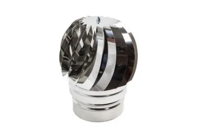Image de Cheminée à boule de vent en acier inoxydable - ⌀ 130 mm - filetage extérieur