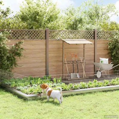 Immagine prodotto di Maison Exclusive - Recinzione per giardino con pali, 12 pezzi, 75 x 50 cm, acciaio zincato