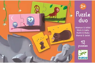 Obrázok produktu pre Puzzle duo Mama a mláďa, Djeco