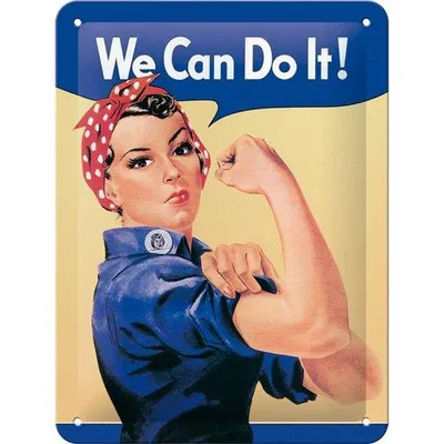 Obrázek produktu pro Nostalgic-Art - Plechový talíř 15x20 cm - USA - We Can Do It!
