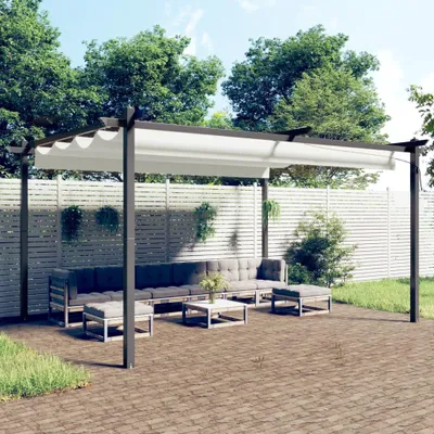 Produktbild von Gartenabgrenzung – Gartenzaun – Sichtschutz – Windschutz – Gartenpavillon – Ausziehbares Dach