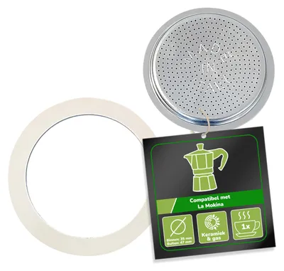 Filter und Dichtung für Espressokocher, 1 Tasse, Ø 47 mm