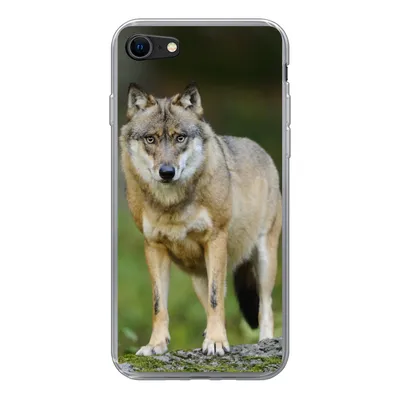 Produktbild von MuchoWow® Handyhülle Schutzhülle Hülle für iPhone 8 Wolf - Asien - Pflanzen Silikon Softcase Handy Hülle - Schutzhaube