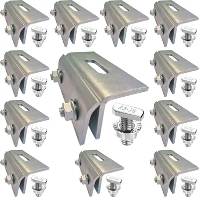 Produktbild von 3 Module Montageset Blechdachklemme mit Hammerkopf 22,8