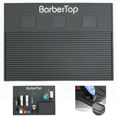 Productafbeelding van Antislip siliconen kappers- en barbiersmat voor gereedschap en accessoires 42x32cm