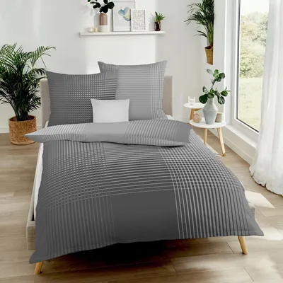 Produktbild von Kaeppel Biber Bettwäsche 135x200 cm + 80x80 cm Zinn