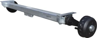 Produktbild von Gebremste Anhängerachse KNOTT 1200 mm 1350 kg 5x112