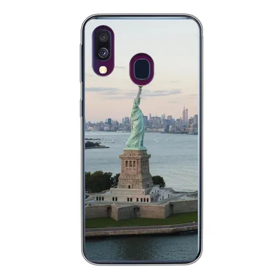 Produktbild von MuchoWow® Handyhülle Schutzhülle Hülle für Samsung Galaxy A40 New York - Freiheitsstatue - Amerika Silikon Softcase Handy Hülle - Handy-Tasche