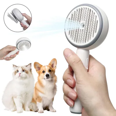 Produktbild von Katzenbürste, Hundebürste, Haustier Bürsten, Unterwollbürste, Reinigungsbürste für Haustiere, für kurz- & langhaarige Hunde/Katzen/Kaninchen