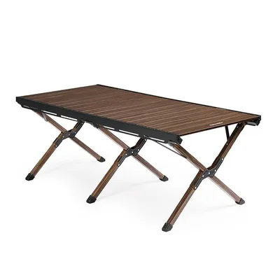 Produktbild von Naturehike Faltbarer Campingtisch L – Aluminium – Rollplatte – Holzoptik