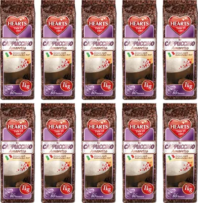 Produktbild von HEARTS Cappuccino Amaretto 40 x 1kg - Vorteilspack Weihnachtsmarkt