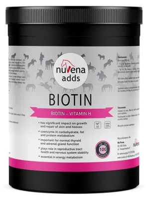 Immagine prodotto di NuVena Biotin – mangime complementare per cavalli, 1 kg