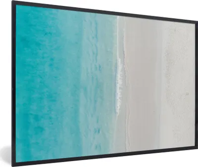Produktbild von MuchoWow® MuchoWow® Gerahmtes Poster Strand - Meer - Insel 90x60 cm - Poster mit zchwarzem Bilderrahmen - Fotorahmen - Foto-Plakat