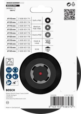 Produktbild von PRO Stützteller X-Lock, 115 mm, Klettverschluss