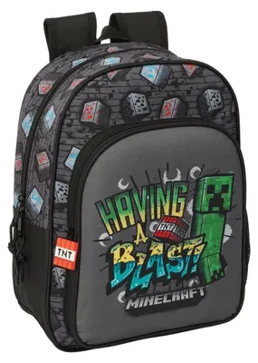 Obrázek produktu pro Batoh s motivem Minecraft, vhodný pro graffiti, rozměry 34 cm