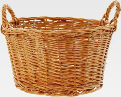 Produktbild von Obstkorb "Natur" aus Weide geflochten, rund, Ø 35 cm, mit Griffen, Aufbewahrungskorb, Kartoffelkorb, Weidenkorb, Treppenkorb, Erntekorb, Gemüsekorb, Flechtkorb für Küche & Bad