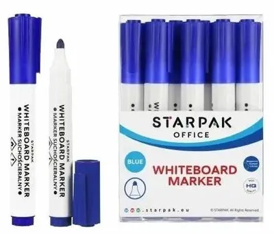 Productafbeelding van Blokken whiteboard markers, rond, blauw (12 stuks)