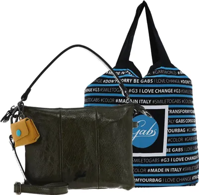 Produktbild von Gabs Leder Schultertasche Handtasche Mirea Naplak Black Shoulderbag Olivia olivgrün