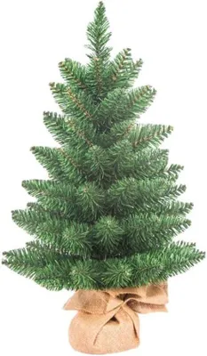 Produktbild von Kleine Weihnachtsdeko 60cm Kunstbaum mit Leinenbasis