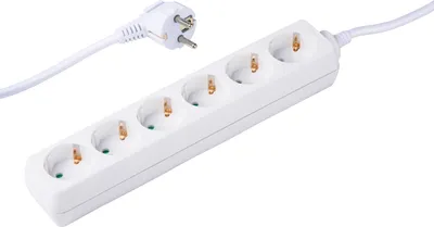 Obrázok produktu pre Grundig viacnásobná zásuvka 6Fach 16A/250V - zásuvka 1,5M - predlžovací kábel max. 3680W - biela