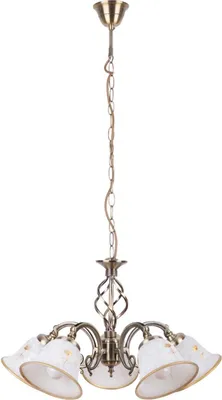 Obrázek produktu pro Závěsné svítidlo Art flower z kovového skla bronzové barvy/skla s rýžovým kamenem Ø64cm V:34cm