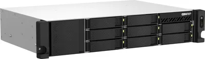Produktbild von QNAP TS-873AeU - NAS-Server - 8 Schächte - Rack - einbaufähig - SATA 6Gb/s - RAID RAID 0, 1, 5, 6, 10, 50, JBOD, 60 - RAM 4 GB - 2.5 Gigabit Ethernet - iSCSI Support - 2U