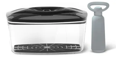 Zdjęcie produktu dla Pojemnik próżniowy na żywność SeeYoo 2,7 l czarny + pompka
