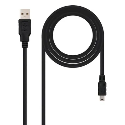 Produktbild von USB 2.0 A zu Mini USB-B-Kabel NANOCABLE 10.01.0403 3 m Schwarz