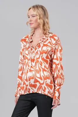 Produktbild von M.O.D Miracle of Denim Blouse Blusen Damen Khaki Allover