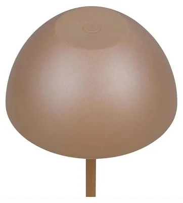 Zdjęcie produktu dla Zewnętrzna lampa stołowa LED, brązowa, zasilana bateryjnie, ściemniacz dotykowy, wys. 20 cm