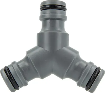 Immagine prodotto di Hydro-Fit Raccordo a 3 vie per tubi flessibili Connettore per tubi flessibili PVC-U Grigio