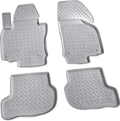 Zdjęcie produktu dla gumowe dywaniki podłogowe 3D do VW Golf V + VI | BJ 2003 - 2012 | szare z krawędzią