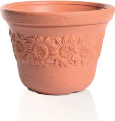 Produktbild von Blumentopf Blumenkübel Kunststoff Sunny Ø30 cm Winterhart Winter Farbe Terrakotta