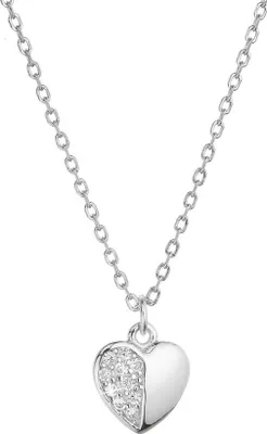 Produktbild von Silver heart necklace with zircons 12072.1 silver