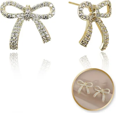 Immagine prodotto di Orecchini Flamenco Mystique in acciaio chirurgico placcato oro 14k con zirconi, pendente S925 KST3329