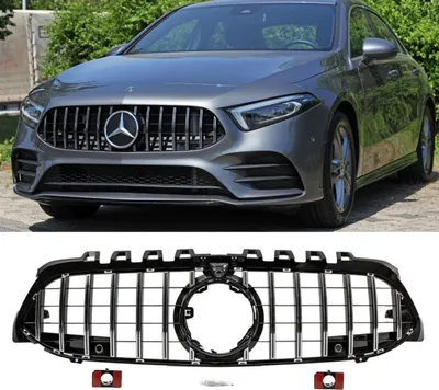 Produktbild von Kühlergrill Chrom passt für Mercedes A-Klasse W177 Bj ab 2018 auch 360° Kamera auf Sport-Panamericana GT