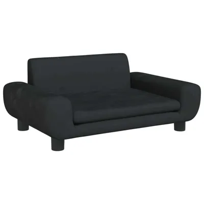 Obrázek produktu pro Pelíšek pro psy černý 70 x 45 x 33 cm samet
