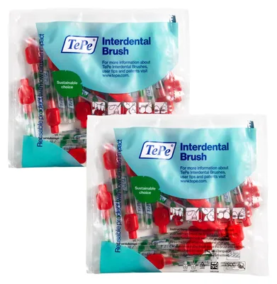Produktbild von 40 Stück TePe Interdentalbürsten Original, Rot, ISO-Größe 2, 0,5mm, Reinigung der Zahnzwischenräume
