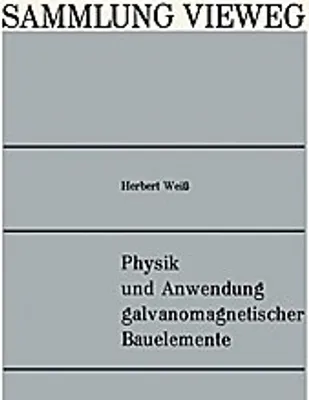 Obrázek produktu pro Physik und Anwendung galvanomagnetischer Bauelemente