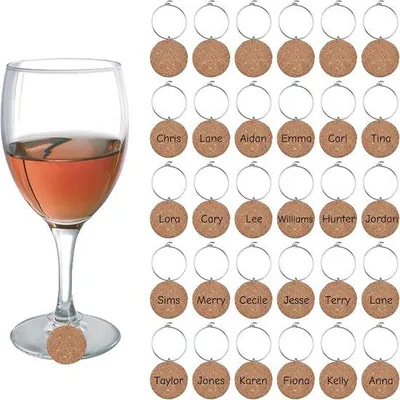 Produktbild von Weinglasmarker 36 Stück - Bunte Marker für Wein, Cocktails, Martini und Champagner