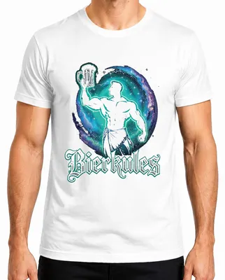 Productafbeelding van Bierkules, bierkruik, spierenzelf, carnaval, bierliefhebber, , heren T-shirt, wit, 3XL