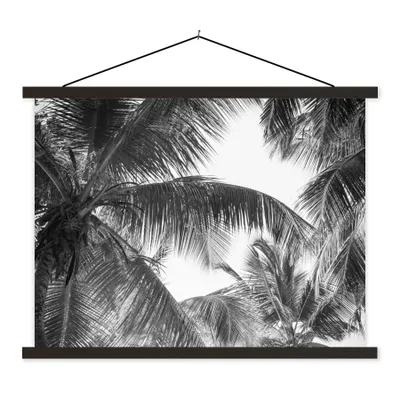 Produktbild von MuchoWow® Textilposter Palmwedel - Vintage - Natur 40x30 cm mit schwarzem Rahmen - Dekorationen