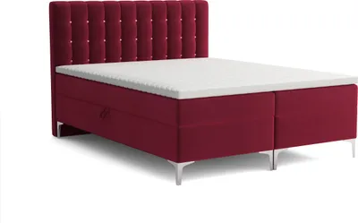 Produktbild von Emoebel24 Boxspringbett mit Topper und 2 Bettkasten, Polsterbett, Doppelbett 140x200 cm Jack Rotbraun